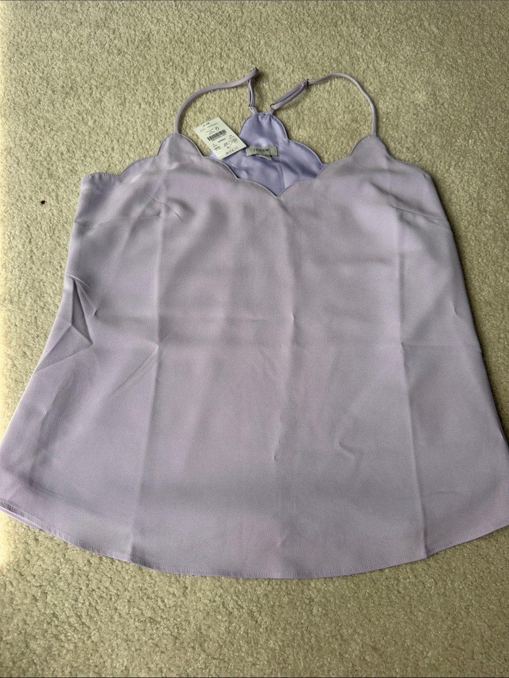 NWT J Crew Factory lilac scalloped camisole- 4